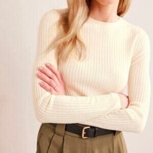 Boden Ribbed Merino Wool Crewneck Jumper Sweater
